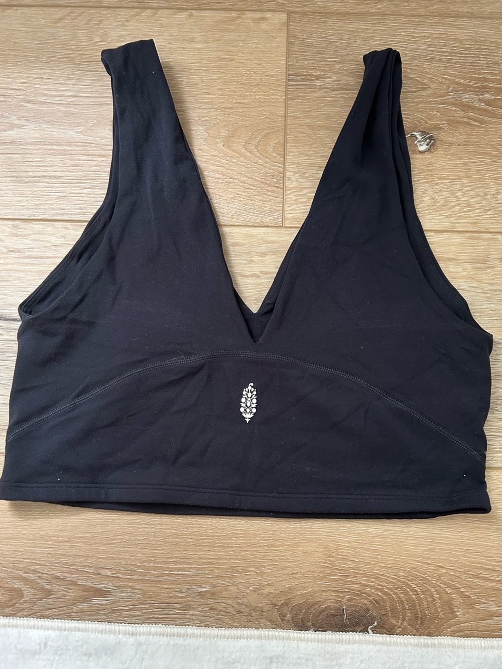 Black V-Neck Sports Bra- Free People Movement